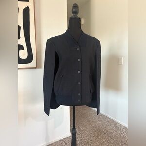 BCBGMaxAzria Dark Blue Bomber Jacket